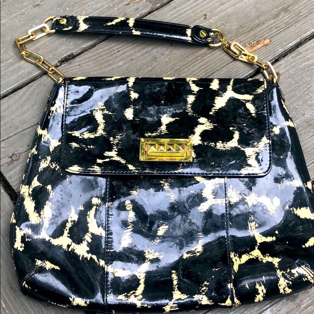 Tory Burch  black patent chain luxe